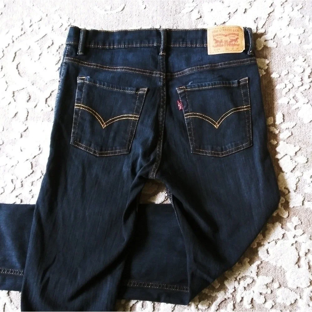 Levis‎ 510 Skinny Jeans Mens 29x29 Dark Indigo Blue Denim 5510-02W